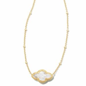 Kendra Scott Abbie Gold Pendant Necklace in Ivory Mother-of-Pearl